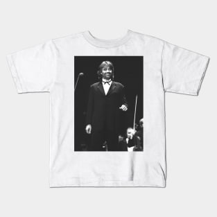 Andrea Bocelli BW Photograph Kids T-Shirt